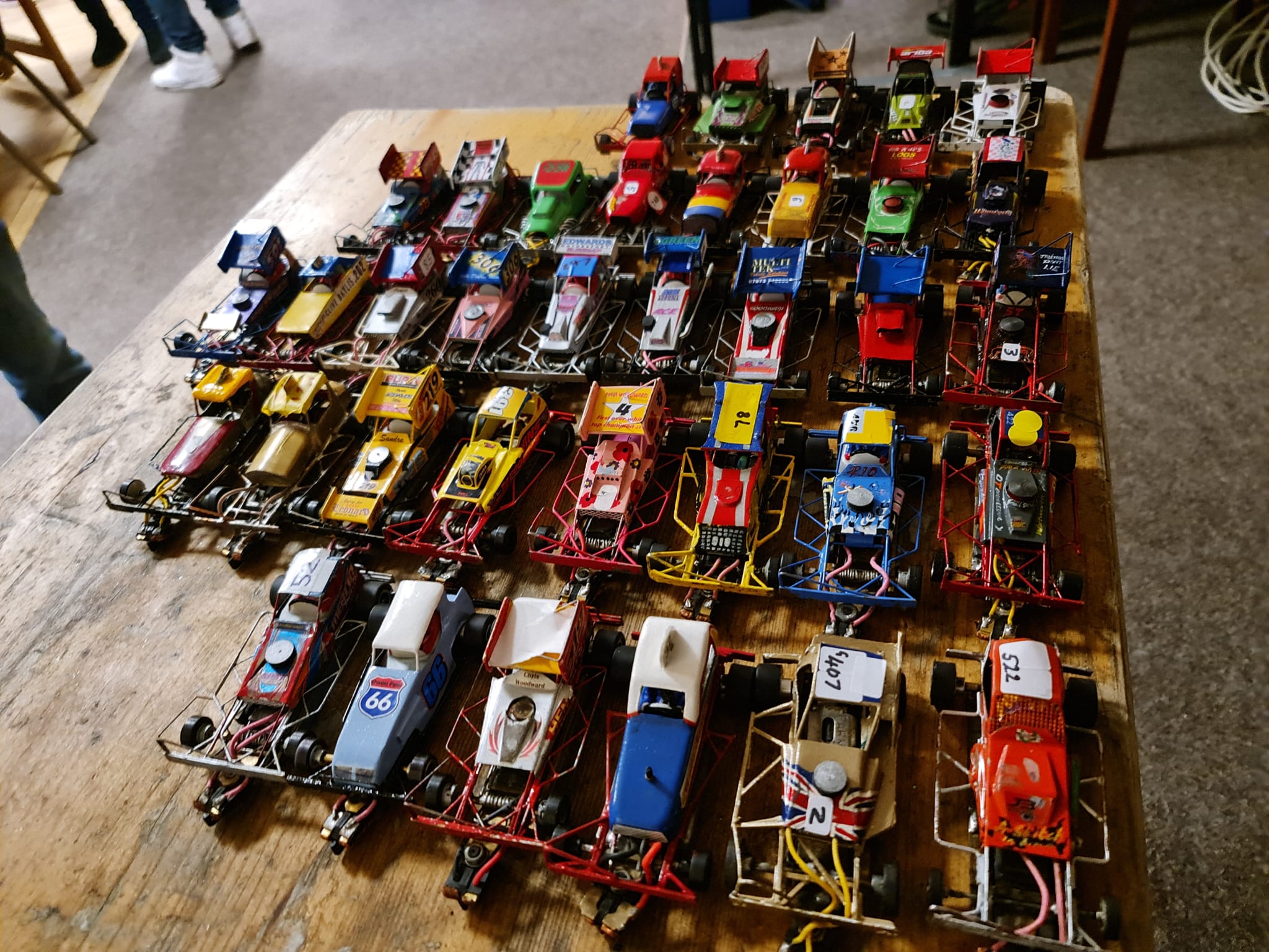 A selection of the competing cars at an MSRA meeting.